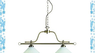 globo 2 x E27 60 Watt Landlife Old Brass Pendant Lamp