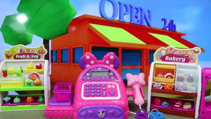 Descargar video: MINNIE MOUSE Electronic CASH REGISTER BowTique Mickey Mouse Shopping for Shopkins Toys DisneyCarToys