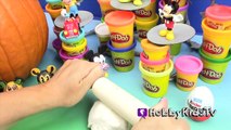 Giant Play Doh Mickey Mouse Pumpkin Head Makeover! KINDER Surprise Egg DISNEY HobbyMema Ho