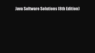 [PDF Download] Java Software Solutions (8th Edition) [Read] Online