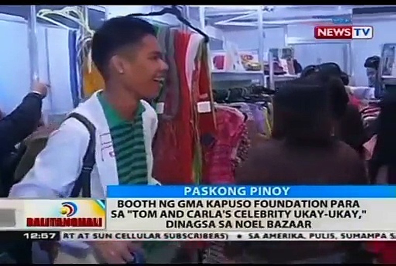 Stand ng GMA Kapuso Fondation par sa Tom et Carla célébrité ukay ukay, dinagsa sa N