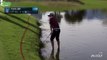Nick Taylor Gets Up and Down from Water 2015 Las Vegas PGA Golf