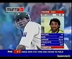 Wonderful first hat-trick by Irfan Pathan against Pakistan in first over of test match in Pakistan .  Rare cricket video