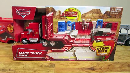 DISNEY CARS MACK TRANSFORMING TRUCK PLAYSET STORY SETS CONNECT & PLAY LIGHTNING MCQUEEN