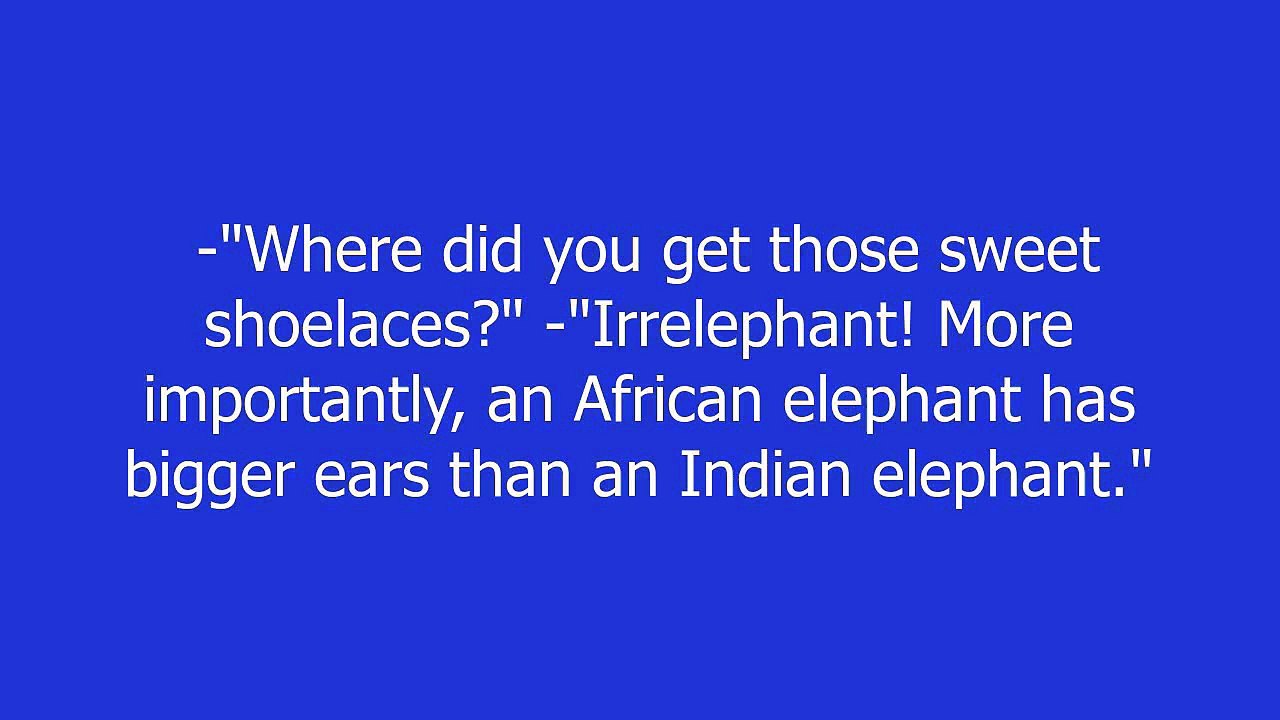 Irrelephant meaning and pronunciation video Dailymotion