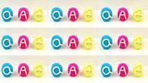 Learn Alphabet Play Doh ABC Surprise Eggs Learn Letter A