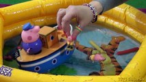 Juguetes de Baño de Peppa Pig Barco del Abuelo Pig y Pinturas de Agua - Juguetes de Peppa