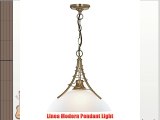 Searchlight Linea Antique Brass Finish Modern Twist Centred Pendant Ceiling Light 5224AB