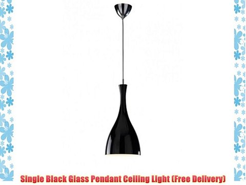 DAR Tone Black Glass Pendant Light TON 8622