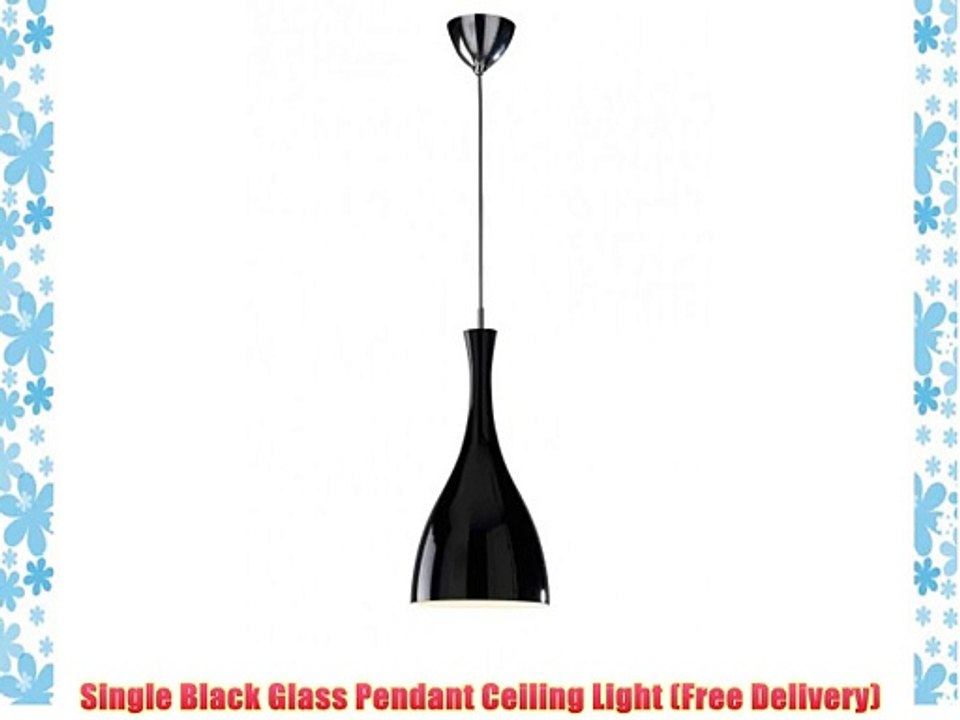 DAR Tone Black Glass Pendant Light TON 8622