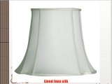 Oaks Lighting Oval Cut Corner Faux Silk Ivory Shade 21-inch(Shade Gimble supplied seperately)