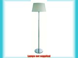 Firstlight 60 Watt 1 x E27 Transition Floor Lamp Polished Stainless Steel with Cream Shade