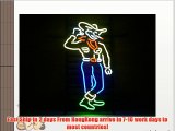 Las Vegas Cowboy BEER BAR REAL GAS NEON GLASS TUBE LIGHT SIGN 18X15 Inches