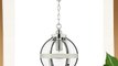 Dar Heath Single Pendant Light Polished Nickel Finish and Clear Glass HEA0138