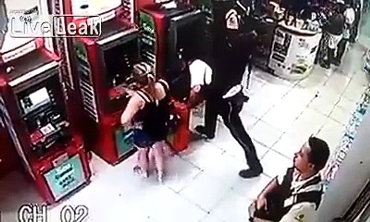 Security guard caught on CCTV stealing money from an ATM machine without the victim notici