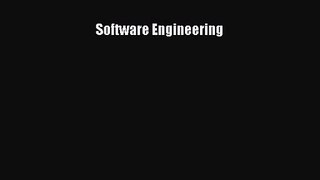 Software Engineering [PDF Download] Online