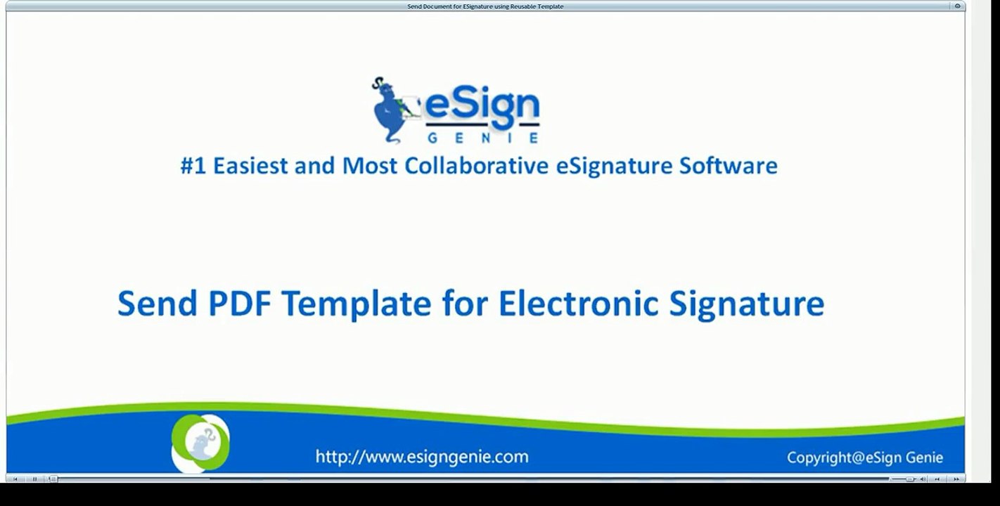 Send PDF Document for Esignature using Reusable Template