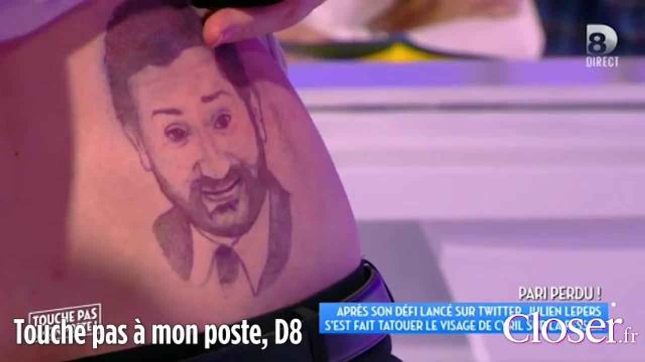 Touche pas à mon poste ! Julien Lepers s'est fait tatouer la tête de Cyril Hanouna sur les fesses