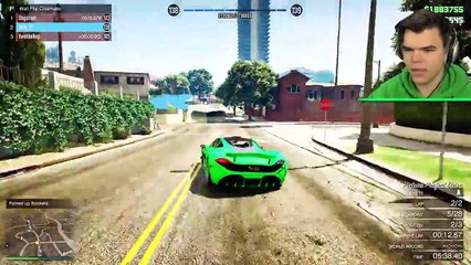 GTA 5 Online Funny Moments - Golf Carts & Car Flying Glitch!