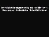 [PDF Download] Essentials of Entrepreneurship and Small Business Management  Student Value