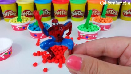 Download Video: Play Doh Dippin Dots Ice Cream Surprise Spiderman Minions Mickey Mouse Max Ariel Dog