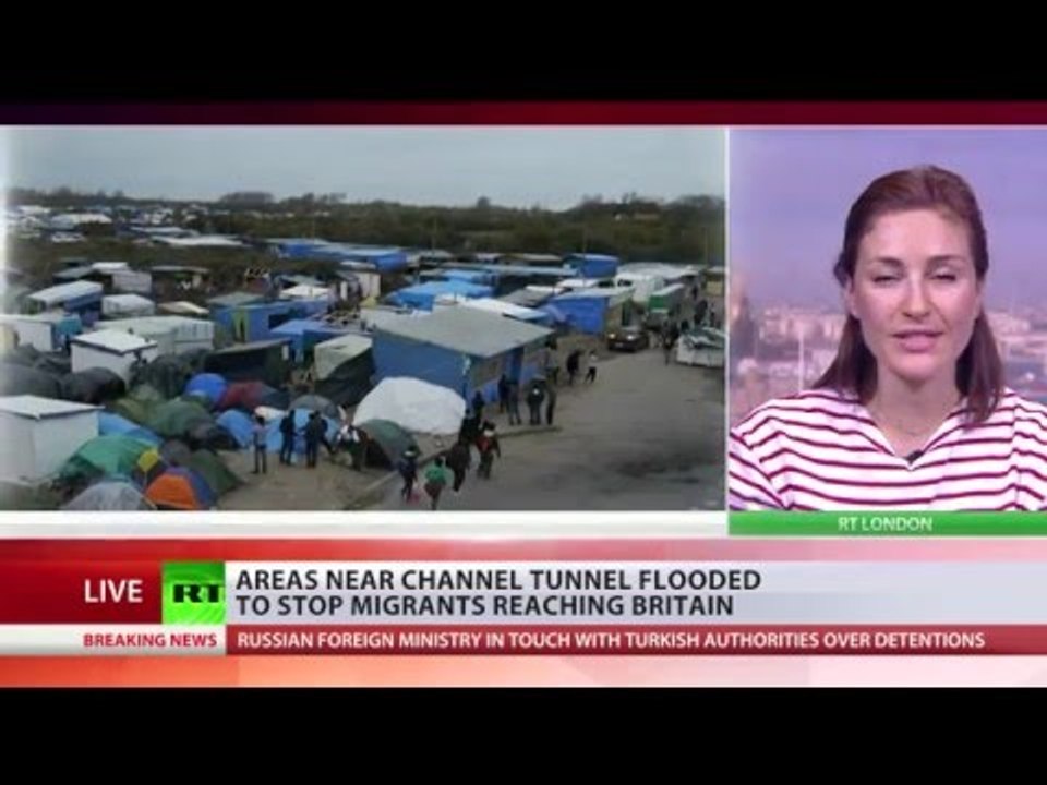 Anti-migrant moat in Calais: Operator floods areas near Eurotunnel