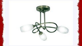 Oaks Lighting Tara 3-Light Ceiling Light Antique Brass