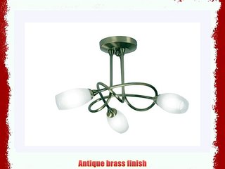 下载视频: Oaks Lighting Tara 3-Light Ceiling Light Antique Brass