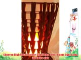 Chevron High Vase Leather Silk Flame Effect Flame light Lamp Light Fire side