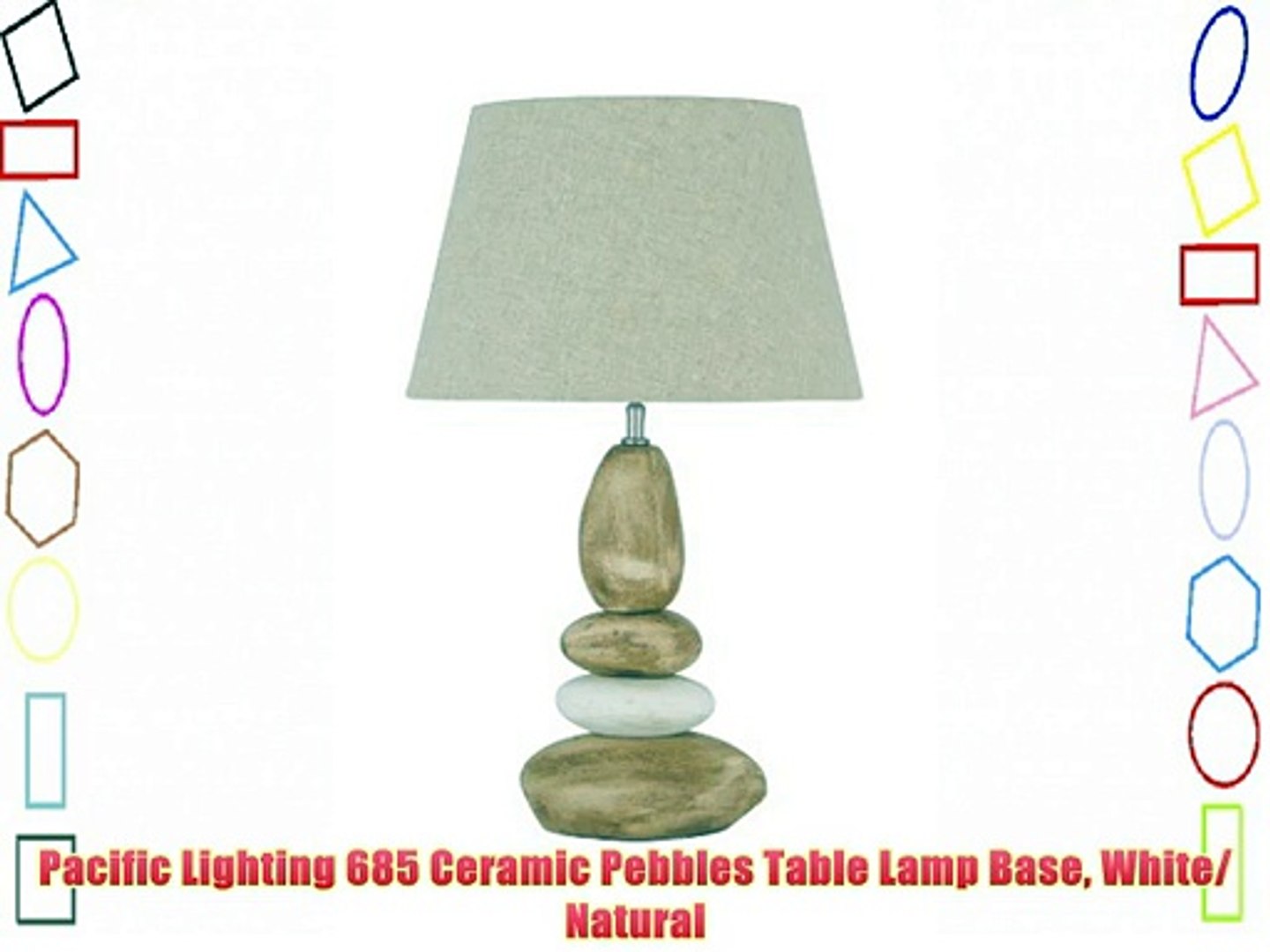 ⁣Pacific Lighting 685 Ceramic Pebbles Table Lamp Base White/ Natural