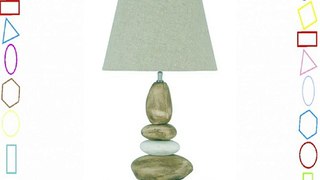Pacific Lighting 685 Ceramic Pebbles Table Lamp Base White/ Natural