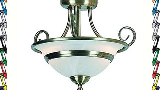 globo 2 x 60 Watt E27 Antique Brass Toledo Ceiling Lamp