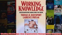 Download PDF  Working Knowledge How Organizations Manage What They Know FULL FREE