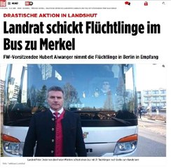 İzlenen Sığınmacı Politikasını Beğenmeyen Kent Yöneticisi Bir Otobüs Dolusu Sığınmacıyı Merkel'e...