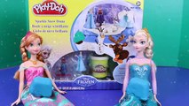 Frozen Play Doh Elsa & Anna Barbie Olaf Sven Playdough Surprise Ice Cube DisneyCarToys Sno