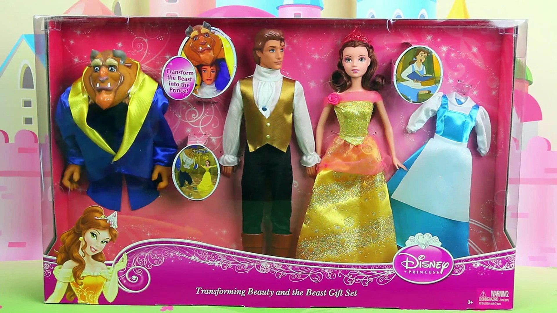 disney beauty and the beast doll set