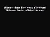 Read Wilderness in the Bible: Toward a Theology of Wilderness (Studies in Biblical Literature)