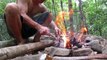 Guy Builds Impressive Hut In The Middle Of The Woods With His Bare Hands