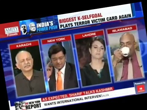 Indian journalist Arnab goswami makes Fun of Pakistan & Reham khan sitting like a dumb in front of him
