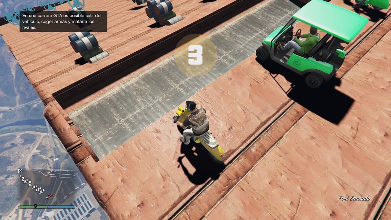 SOBREVIVE A LA CAIDA!!!! Gameplay GTA 5 Online Funny Moments (Carrera GTA V PS4)