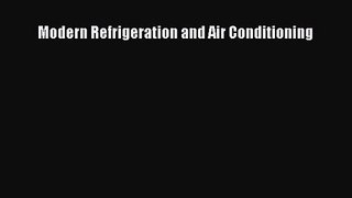 PDF Download Modern Refrigeration and Air Conditioning Read Online