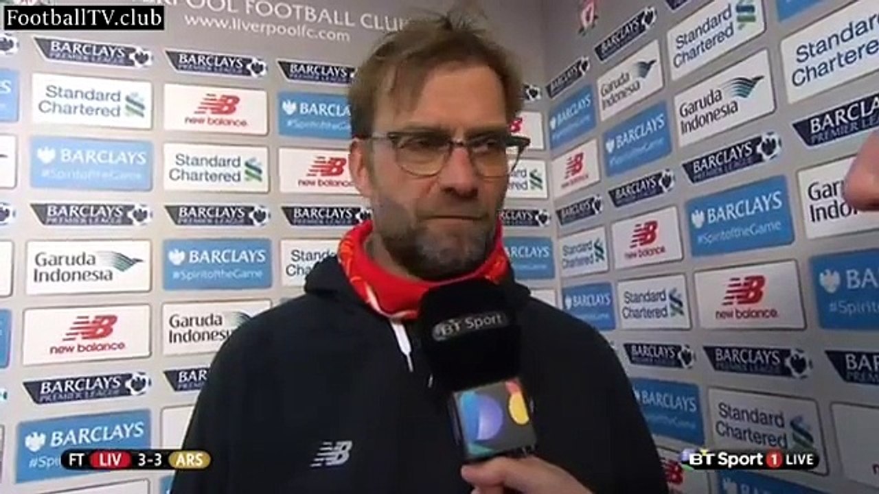 Liverpool vs Arsenal 3 - 3 - Jurgen Klopp post-match interview
