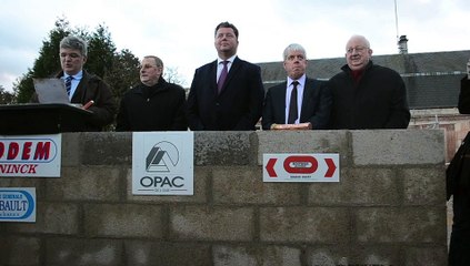 Pose de la 1re pierre rue de Paris à Clermont