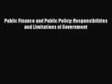 Public Finance and Public Policy: Responsibilities and Limitations of Government [Read] Online