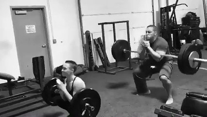 Rose Namajunas and HD Pat Barry Doing Zercher Squats