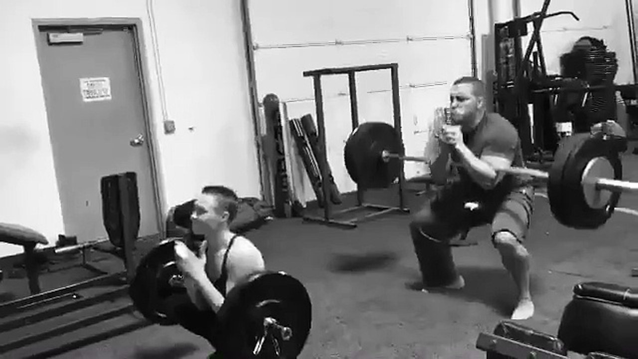 Rose Namajunas and HD Pat Barry Doing Zercher Squats