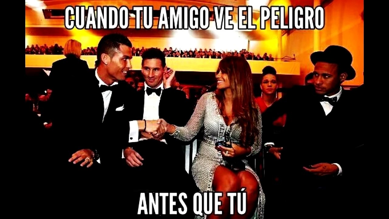 EL SALUDO DE CRISTIANO RONALDO A LA ESPOSA DE MESSI Antonella Rocuzzo