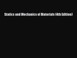 PDF Download Statics and Mechanics of Materials (4th Edition) Read Online