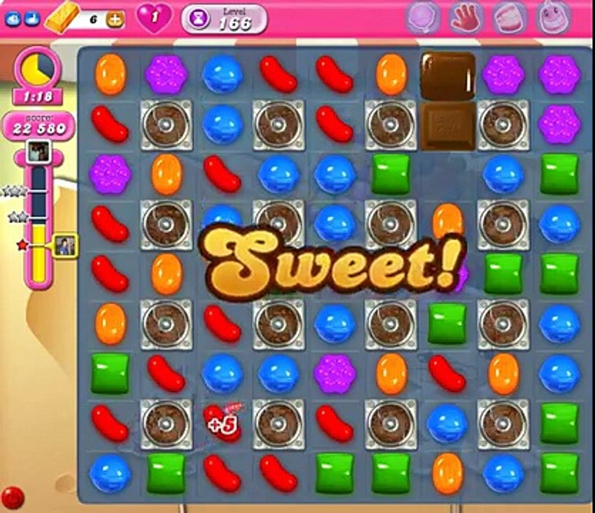 Candy Crush Saga Gameplay Level 166