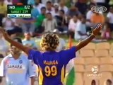 Sachin Tendulkar facing Malinga Magical out swinging delivery. Gets out in a shameful manner- Bowled. Rare cricket video